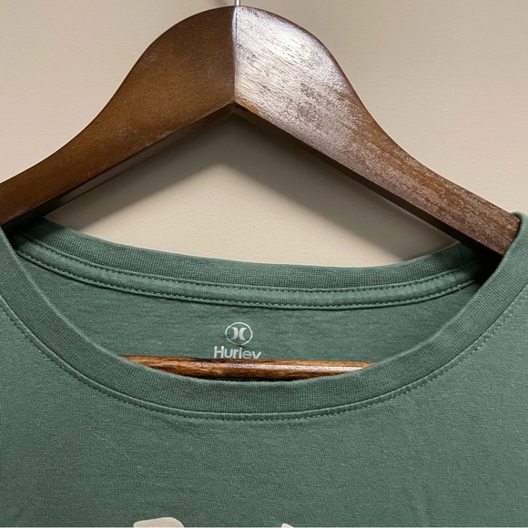 Hurley Green Short Sleeve Tee with Logo Men’s Medium - Picture 3 of 8